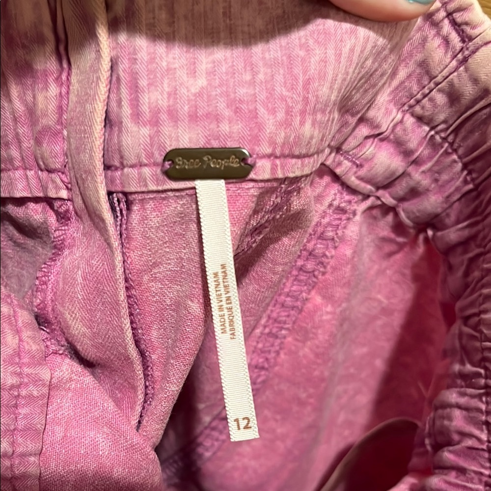Free People Light Pink Mini Skirt with Pockets - Picture 2 of 10